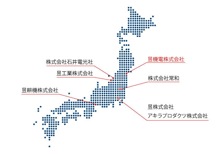 昱グループ全国地図画像